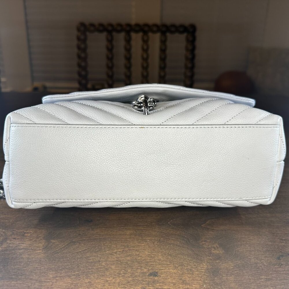 Rebecca Minkoff Gray Quilted Leather Flap Shoulder Bag w/Silver Hardware & Bag - Picture 7 of 15